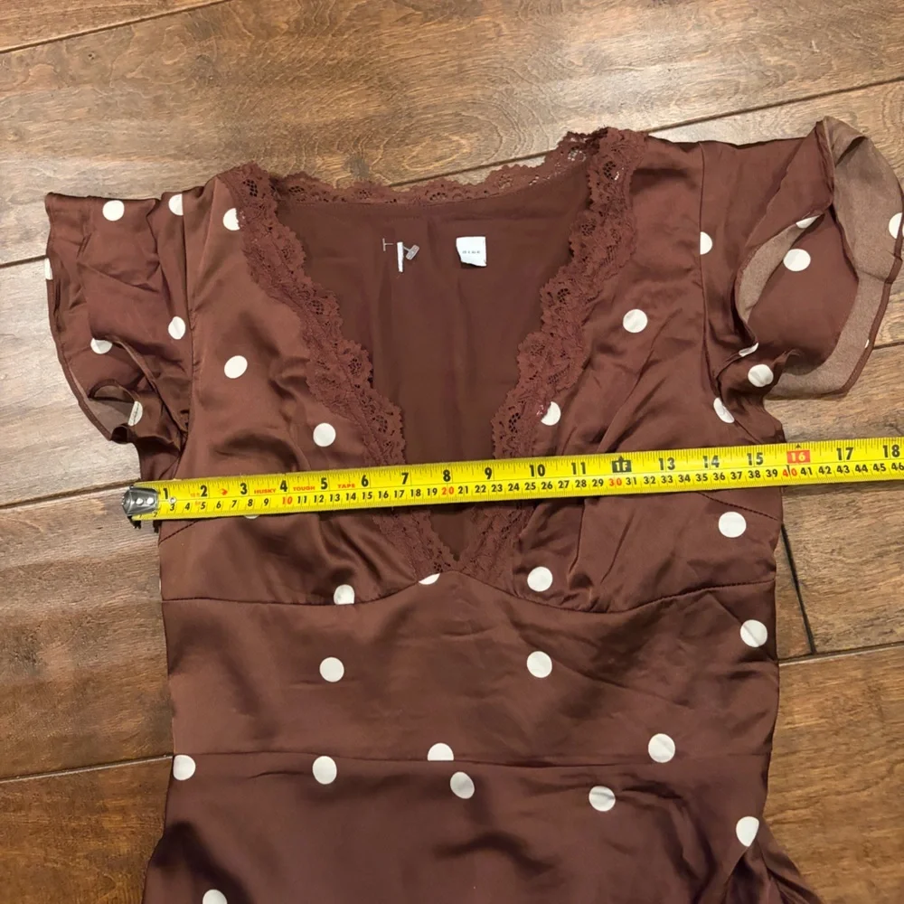 Petal & Pup Arella Brown Polka Dot Maxi Dress - Picture 9 of 16